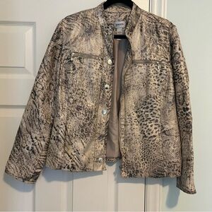 Chico’s Shiny Animal Print Jacket